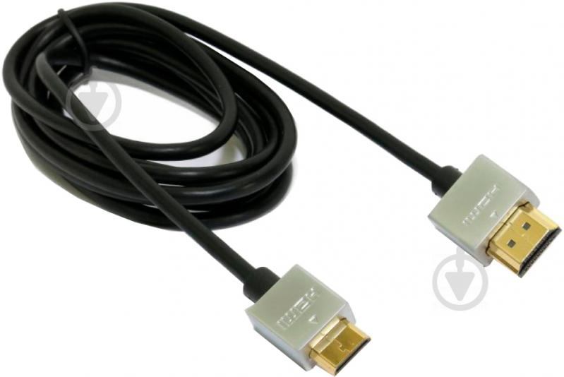 Кабель мультимедийный EXTRADIGITAL HDMI – miniHDMI 1,5 м черный (KBH1606) - фото 1