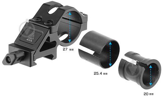 Крепление для фонаря Leapers UTG Tactical 27мм / 20мм 2370.10.13 - фото 3