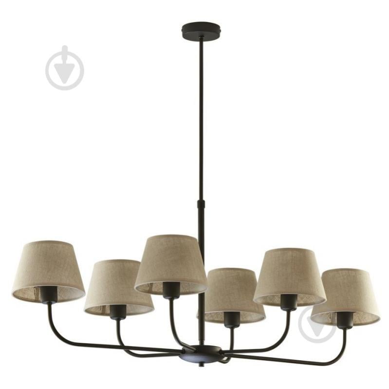 Люстра подвесная TK Lighting Chicago 5PL-3999 6x15 Вт E27 черный лен - фото 1