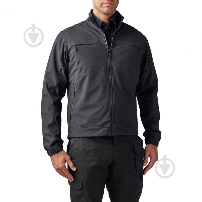 Куртка чоловіча демісезонна 5.11 Tactical демісезонна "Chameleon Softshell Jacket 2.0" 48373-019 р.L [019] Black - фото 4