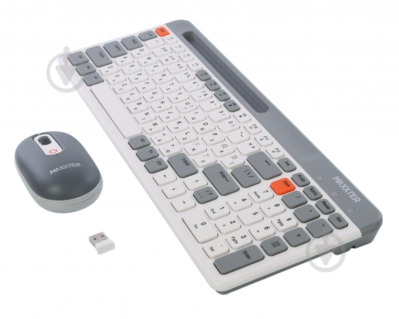 Комплект клавіатура + миша Maxxter KMS-WCM-03G-UA, ножичний механізм - фото 3