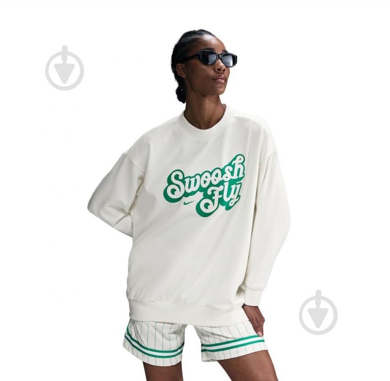 Світшот W NK SWSH FLY SSNL FLC TOP FZ5514-133 р.M бежевий - фото 1