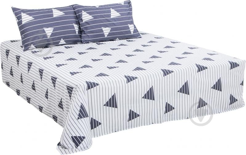 Комплект постельного белья Triangle 1,5 темно-серый Ibodo - фото 2
