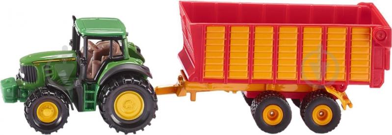 Модель Siku 1:87 трактор John Deere с силосным прицепом 1650 6320312 - фото 1
