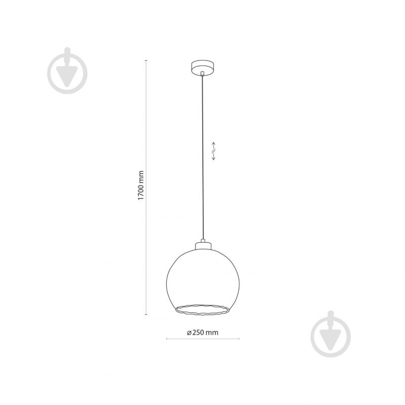 Подвес TK Lighting Devi 250 мм 1PL-4578 1x15 Вт E27 дымчатый - фото 4