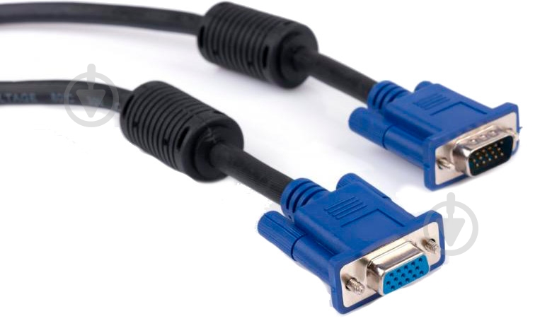 Кабель мультимедийный Vinga VGA 1,8 м черный (VGAMF02-1.8) - фото 1