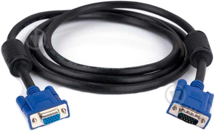 Кабель мультимедийный Vinga VGA 1,8 м черный (VGAMF02-1.8) - фото 2