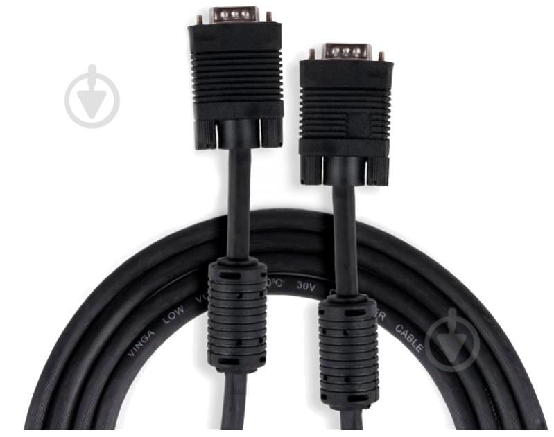 Кабель мультимедийный Vinga VGA 5 м черный (VGA03-5.0) - фото 3