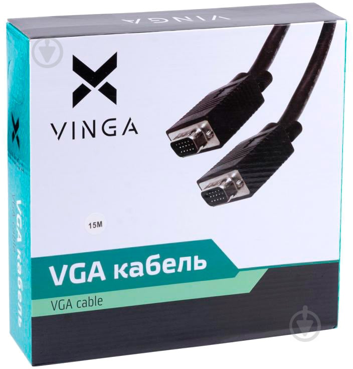 Кабель мультимедийный Vinga VGA 15 м черный (VGA03-15.0) - фото 5