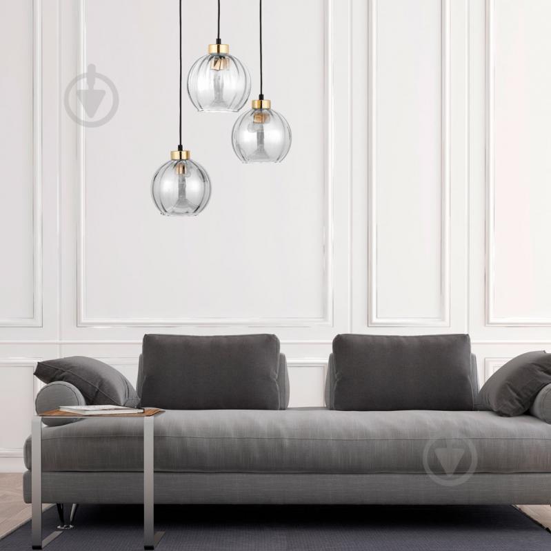 Подвес TK Lighting Devi 250 мм 3PL-4579 3x15 Вт E27 дымчатый - фото 2