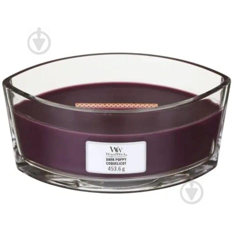 Свеча ароматическая Woodwick Ellipse Ellipse Dark Poppy 453 г - фото 1