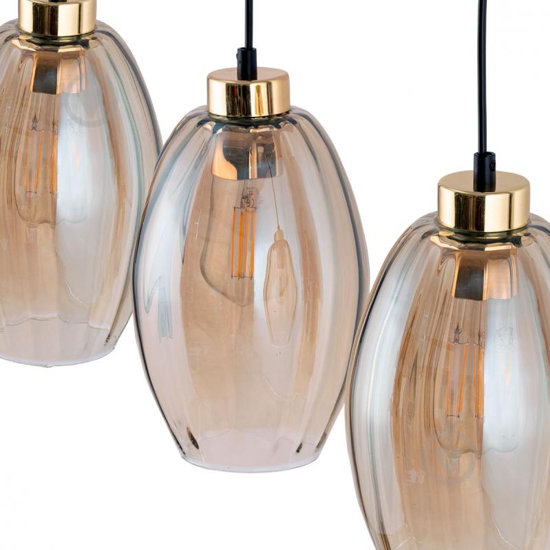 Подвес TK Lighting Sebo 250 мм 3PL-4635 3x15 Вт E27 янтарный - фото 2 Подвес TK Lighting Sebo 250 мм 3PL-4635 3x15 Вт E27 янтарный - фото 2