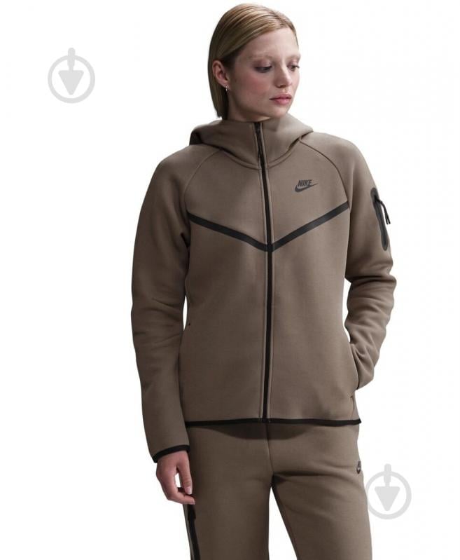 Джемпер Nike W NSW TCH FLC WR FZ HDY 2 HV6747-233 р.S коричневий - фото 1 Джемпер Nike W NSW TCH FLC WR FZ HDY 2 HV6747-233 р.S коричневий - фото 1