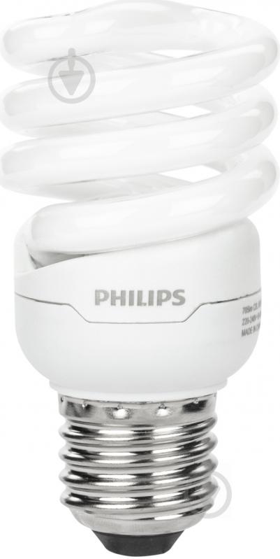 Лампа КЛЛ  Philips Tornado min T2 12 Вт E27 6500 К 230 В - фото 1