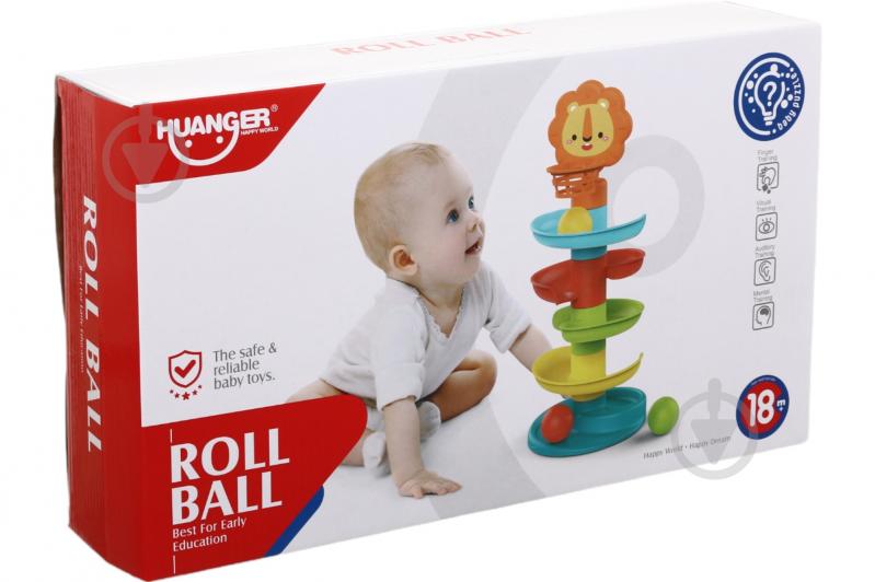 Іграшка розвивальна Huanger Roll Ball гірка з кульками 18x42 см HE8067 - фото 2