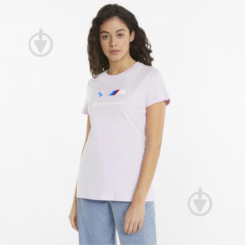 Футболка Puma BMW MMS Wmn ESS Logo Tee 53126106 р.S бузковий - фото 1