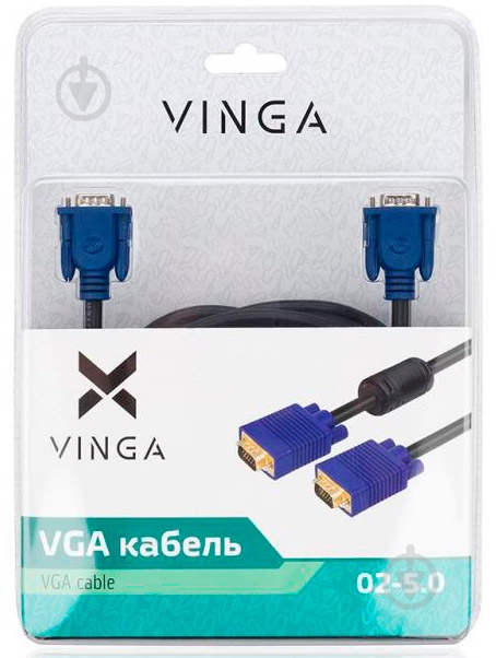 Кабель мультимедійний Vinga VGA 5 м чорний (VGA02-5.0) - фото 3