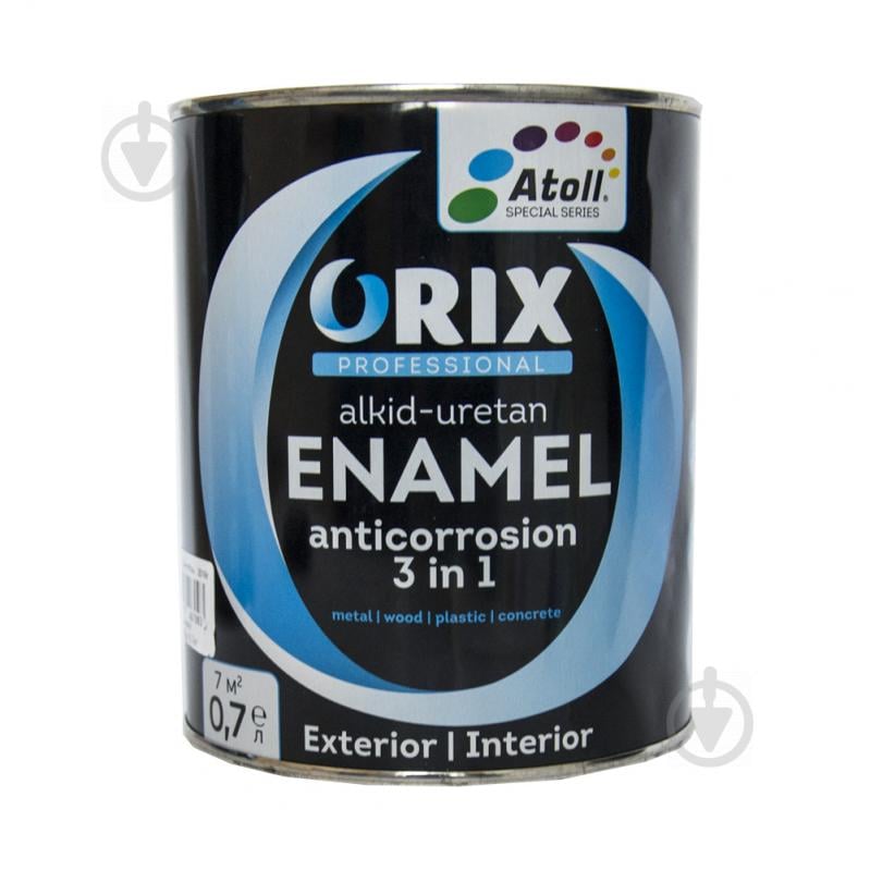 Эмаль Atoll ORIX COLOR 3 в 1 RAL 6002 зеленый глянец 0,7 л - фото 1