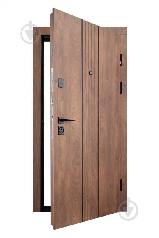 Двері вхідні Abwehr КС (585+0) 086L (СДК)+ (СДК) спил дерева коньячний 2050х860 мм ліві - фото 5 Двері вхідні Abwehr КС (585+0) 086L (СДК)+ (СДК) спил дерева коньячний 2050х860 мм ліві - фото 5