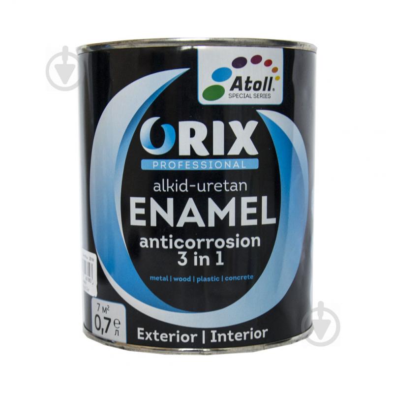 Емаль Atoll ORIX COLOR 3 в 1 RAL 5012 блакитний глянець 0,7 л - фото 1