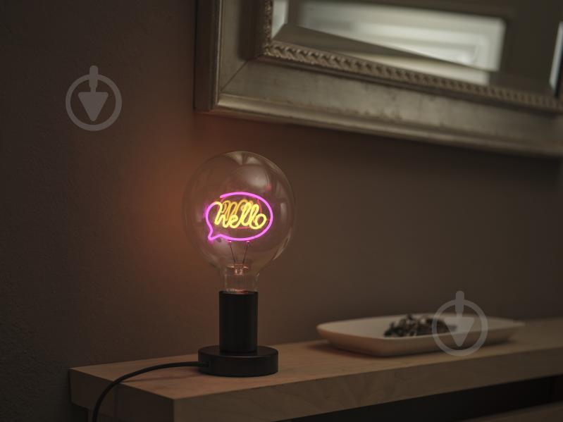 Настольная лампа Ledvance LETTER TABLE 1x1,2 Вт Е27 черный 1906 HELLO - фото 7 Настольная лампа Ledvance LETTER TABLE 1x1,2 Вт Е27 черный 1906 HELLO - фото 7