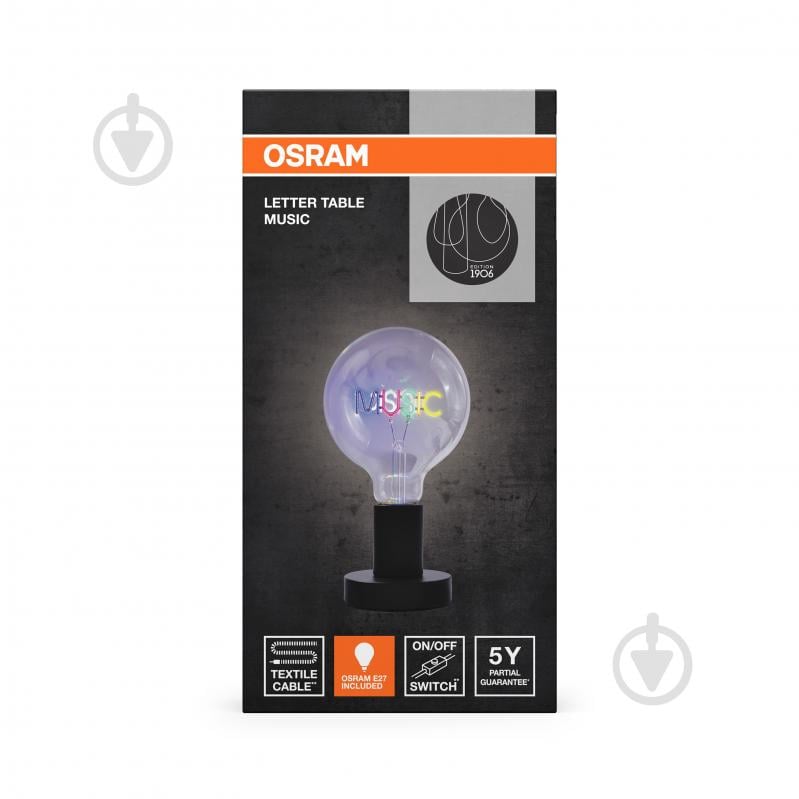 Настольная лампа Ledvance LETTER TABLE 1x1,2 Вт E27 черный 1906 MUSIC - фото 12 Настольная лампа Ledvance LETTER TABLE 1x1,2 Вт E27 черный 1906 MUSIC - фото 12