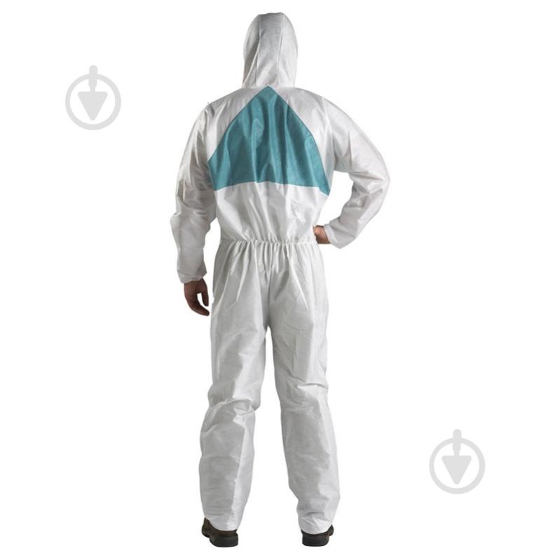 Комбінезон одноразовий тип 5/6 р. XL 4520 білий із синім - фото 1 Комбінезон одноразовий тип 5/6 р. XL 4520 білий із синім - фото 1