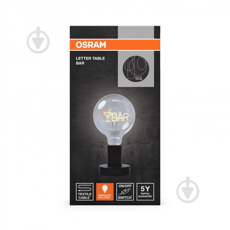 Настольная лампа декоративная Ledvance LETTER TABLE 1x1,2 Вт E27 черный 1906 BAR - фото 10 Настольная лампа декоративная Ledvance LETTER TABLE 1x1,2 Вт E27 черный 1906 BAR - фото 10