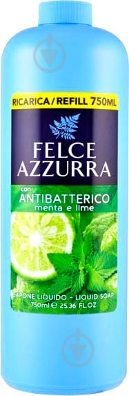 Мыло жидкое Felce Azzurra Antibacterico Mint&Lime 750 мл 1 шт./уп. - фото 1