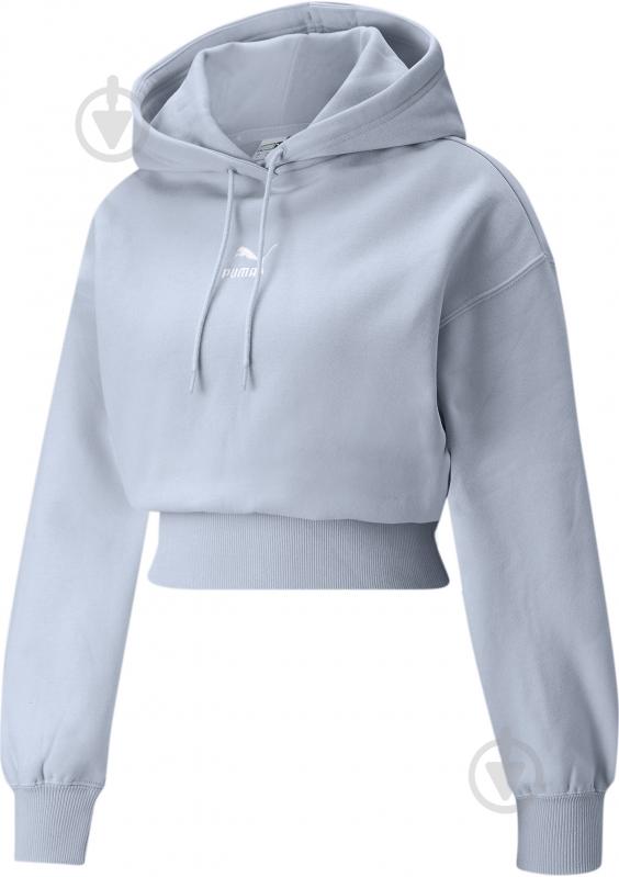 Джемпер Puma Classics Crop Hoodie 53351121 р. M блакитний - фото 4