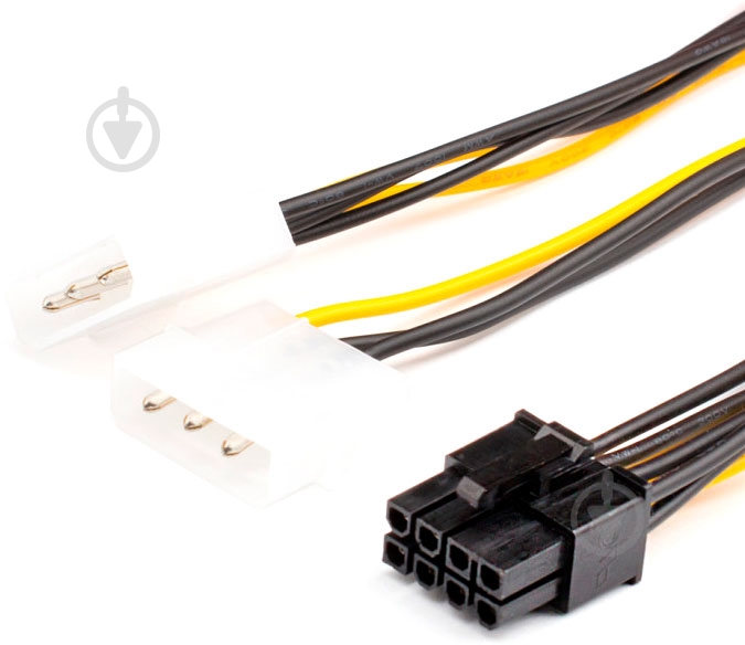 Кабель питания Atcom Molex – SATA 0,15 м разноцветный (8604) 8pin to 2molex - фото 2