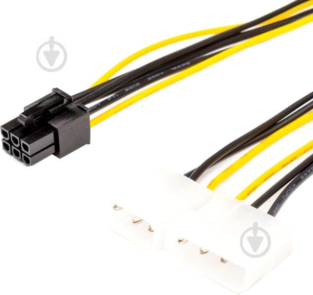 Кабель питания Atcom Molex – SATA 0,15 м разноцветный (16185) 6pin to 2molex - фото 1