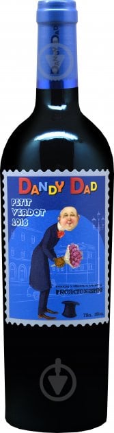 Вино El Soleado Happy Family Dandy Dad Petit Verdot червоне сухе 14,5% 0,75 л - фото 1