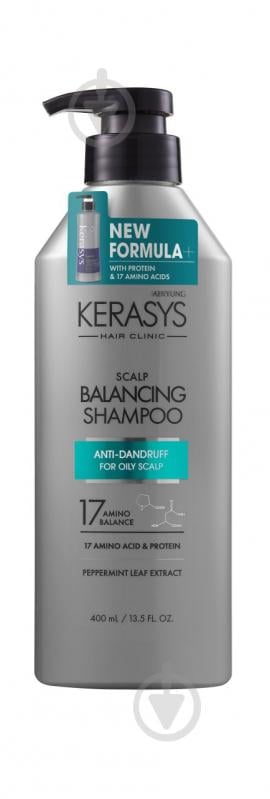 Шампунь KERASYS Hair Clinic Oily Scalp Balancing для жирної шкіри голови 400 мл - фото 1