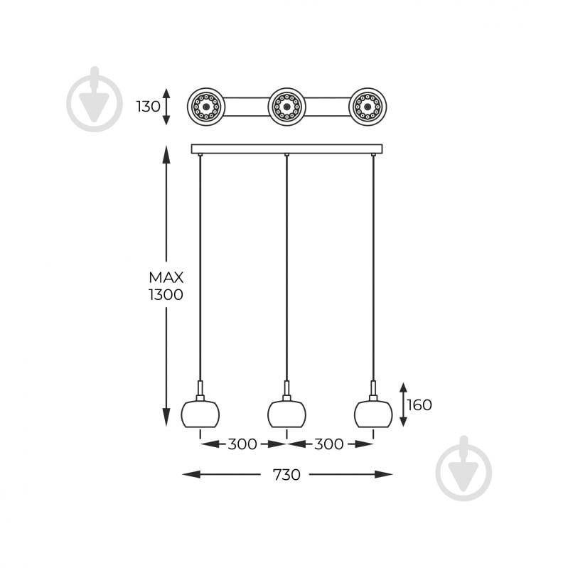 Светильник подвесной Zuma Line Crystal 3x42 Вт G9 хром - фото 4