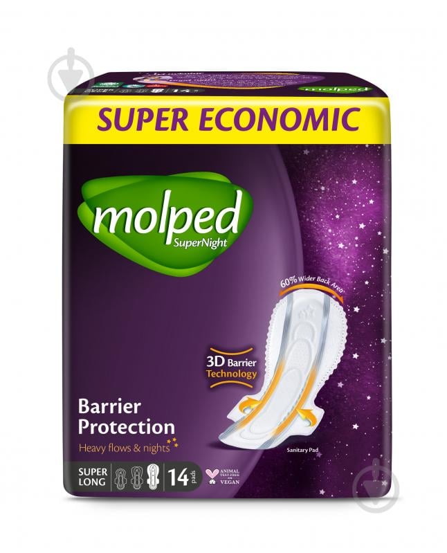 Прокладки гигиенические Molped SuperNight Superlong 14 шт. - фото 1