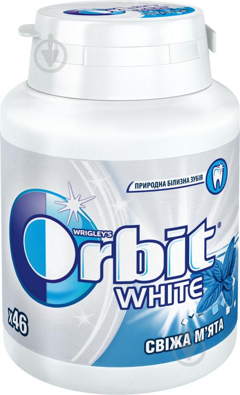 Жувальна гумка Orbit Orbit White Bottle свіжа м’ята 46 шт. - фото 1