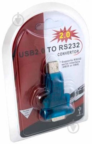 Переходник EXTRADIGITAL голубой (KBU1654) USB 2.0 to RS-232 - фото 4