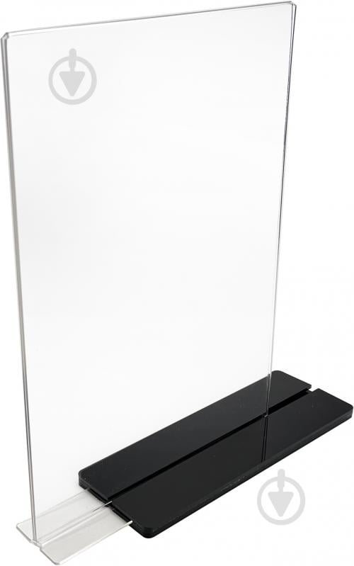 Тримач універсальний Менюхолдер на чорній підставці ф. А4 вертикальний - фото 2