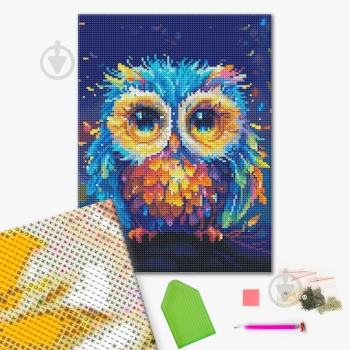 Алмазная мозаика Цветная сова 30х40 см Brushme - фото 1