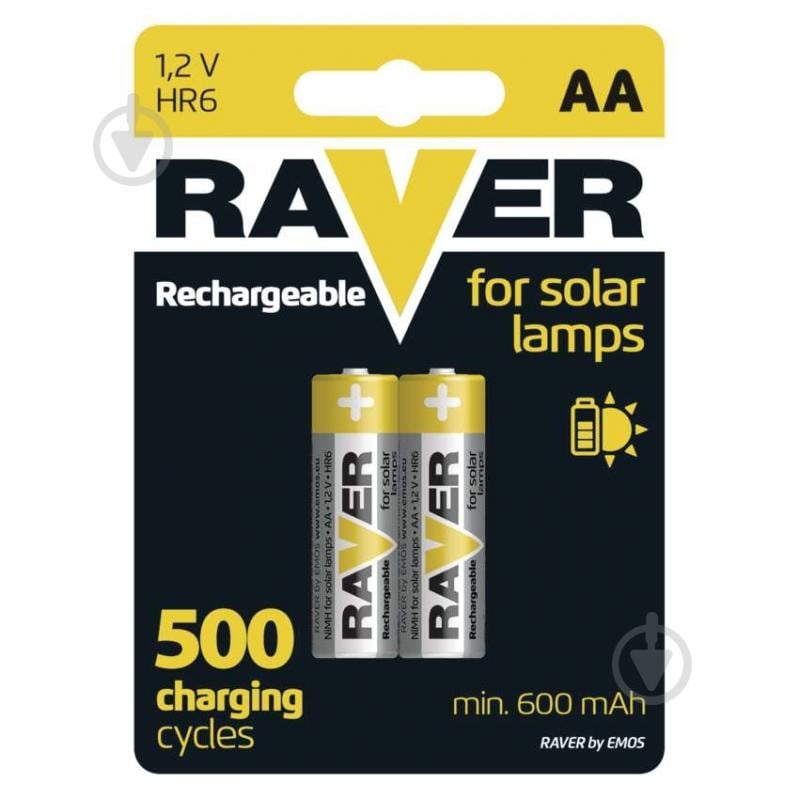 Аккумулятор RAVER RAVER HR6 NiMH 600mAh AA (пальчиковые) 2 шт. (B7426) - фото 1