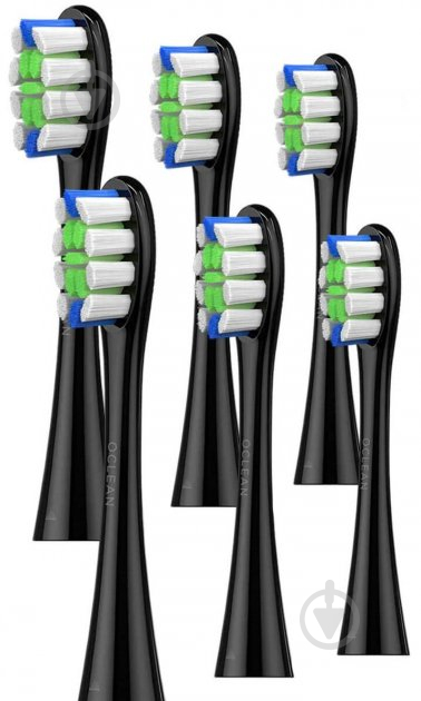 Насадки для электрической зубной щетки Oclean P1C5 B06 Plaque Control Brush Head Black 6 шт - фото 3