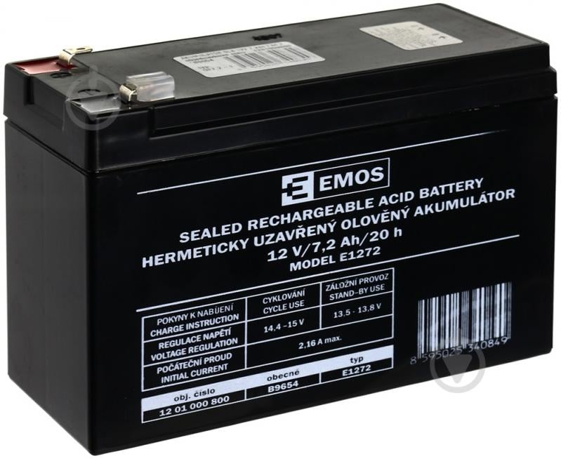 Аккумулятор Emos OT7.2-12 12 V/7,2 Ah B9654 - фото 1