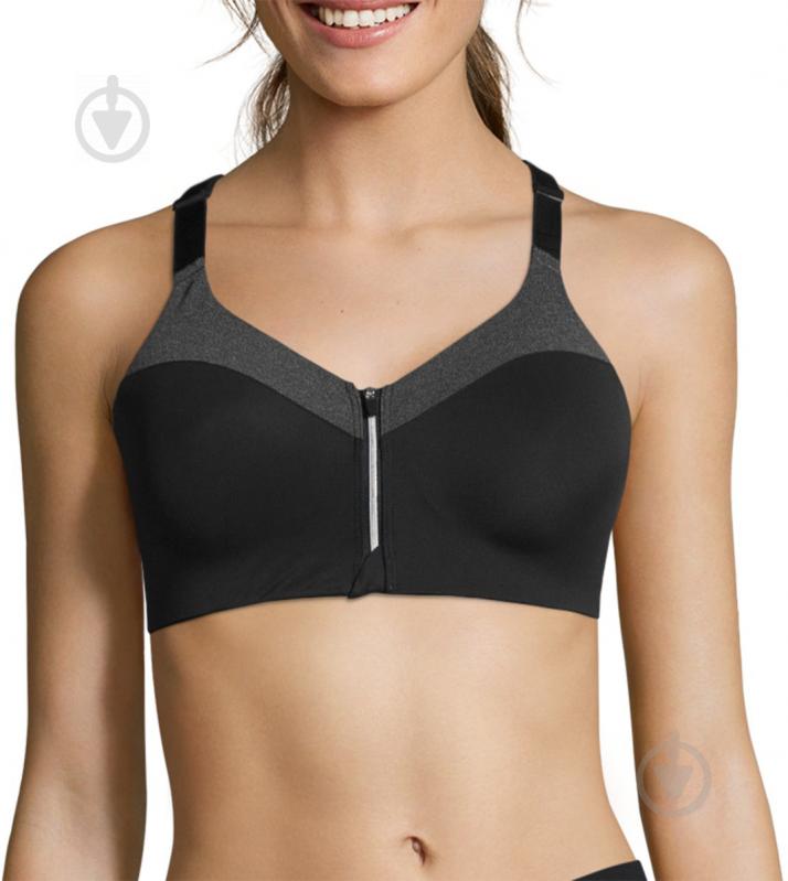 Бра Casall Front Zip Sports Bra Bra B-cup 19984921 р.32 C серый - фото 8