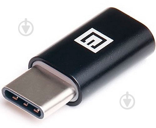 Перехідник Real-el USB Type-C – microUSB чорний (EL123500018) - фото 1