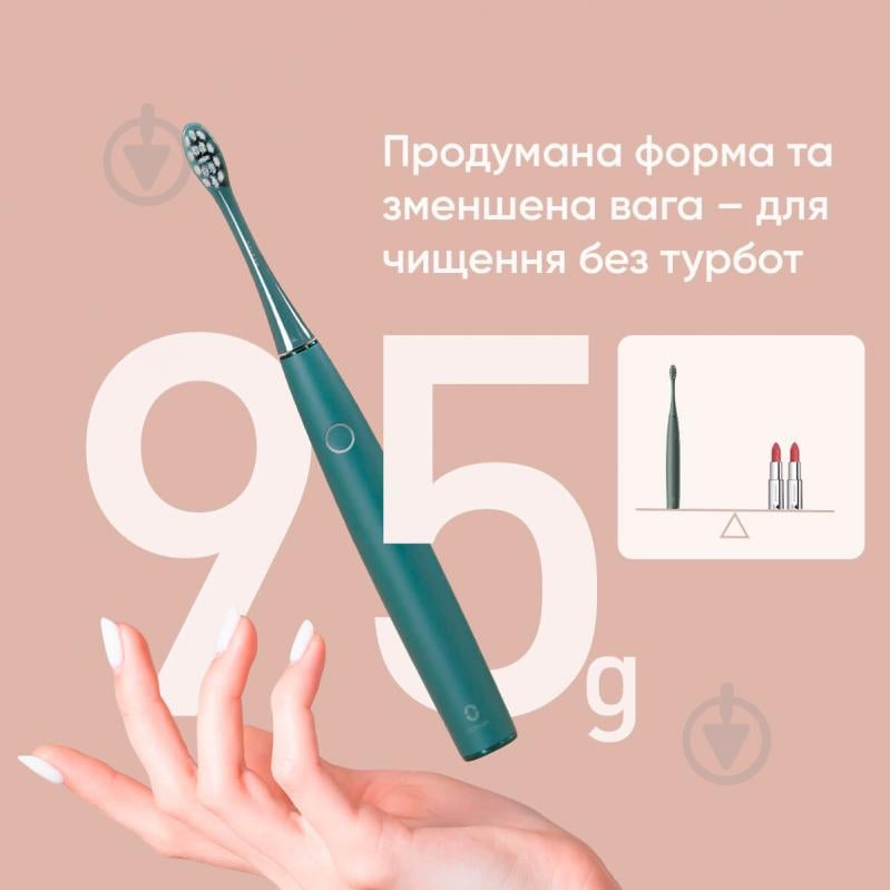 Електрична зубна щітка Oclean Air 2T Electric Toothbrush Green - фото 17