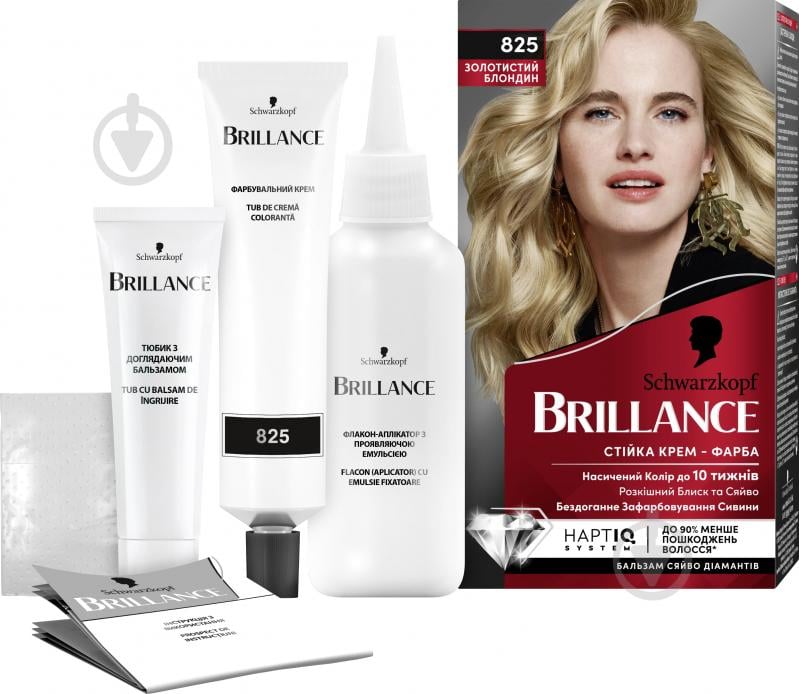 Фарба для волосся Schwarzkopf Brillance 825 Золотистий Блондин 170 мл - фото 4