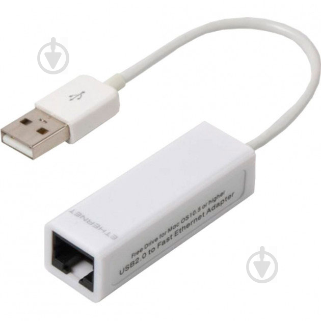 Перехідник Viewcon USB – Ethernet 0,15 м білий (VE 449 (White)) - фото 1