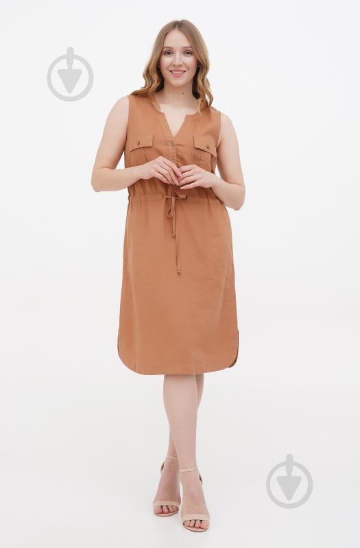 Сукня Галерея льону Вояж 0247/54/107 р.4XL бежевий - фото 2