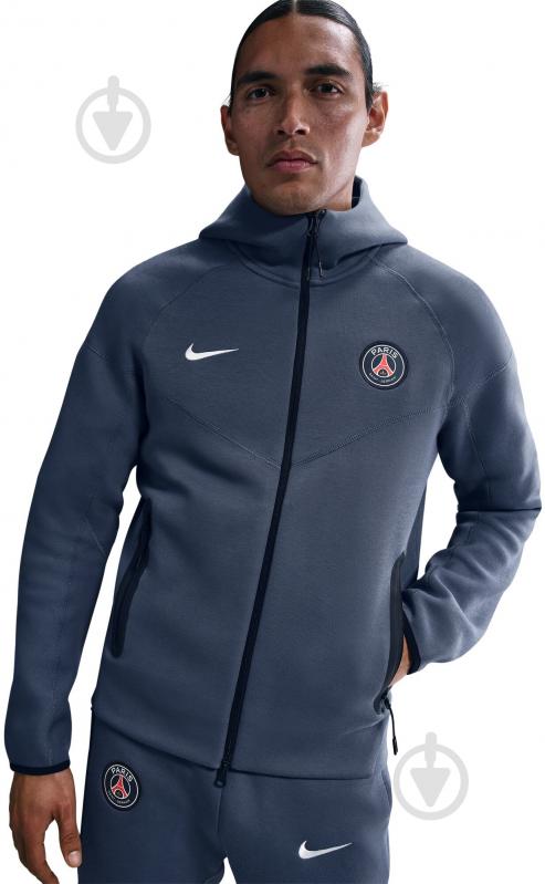 Джемпер Nike PSG M NK TCH FLC FZ WR HDY HJ6432-491 р.2XL синий - фото 4